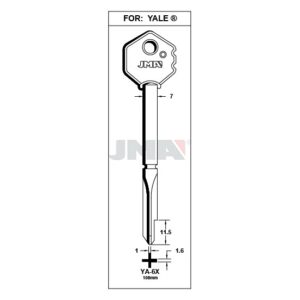 Ébauche de clé JMA YA-6X – vue groupée