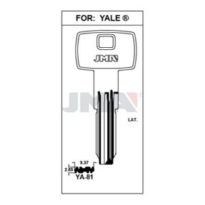 Ébauche de clé JMA YA-81 – vue groupée