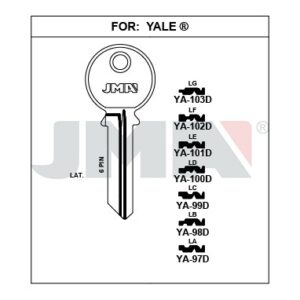 Ébauche de clé JMA YA-99D – vue groupée