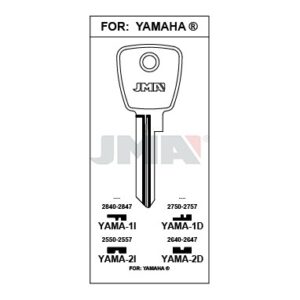 Ébauche de clé JMA YAMA-1I – vue groupée
