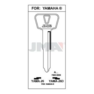 Ébauche de clé JMA YAMA-26D – vue groupée