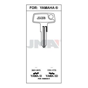 Ébauche de clé JMA YAMA-5D – vue groupée