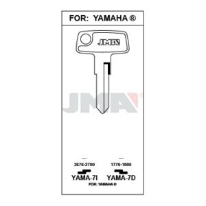 Ébauche de clé JMA YAMA-7I – vue groupée