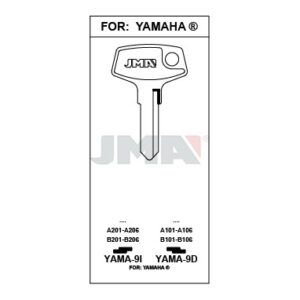 Ébauche de clé JMA YAMA-9D – vue groupée