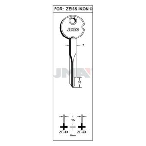 Ébauche de clé JMA ZE-2X – vue groupée