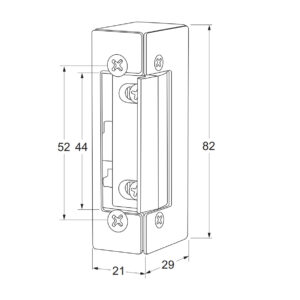 Maasland RBT00F | Gâche électrique | Renforcée 7 800 N | À rupture 24V DC | Contact de signalisation – Image 2