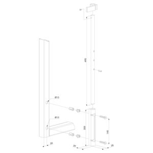 Locinox VSA | Verrou de sol monté en applique avec axe en aluminium – Image 2