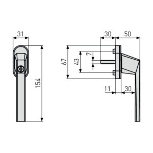 Abus FG110 | Poignée de fenêtre à clé | Disponible en 3 couleurs – Image 5