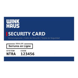 Carte de sécurité Winkhaus N-Tra (certificat de propriété)