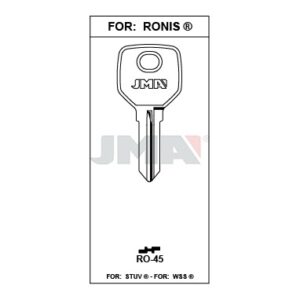 Ébauche de clé JMA RO-45 – vue groupée