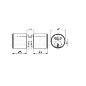 Cylindre rond BKS detect3000 type 3177 - Dessin technique