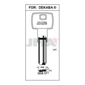 Ébauche de clé JMA DEK-17 – vue groupée