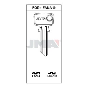 Ébauche de clé JMA FAN-1 – vue groupée