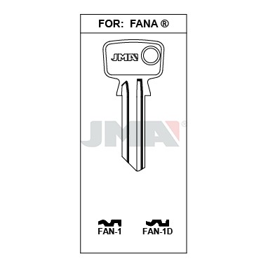 Ébauche de clé JMA FAN-1 – vue groupée