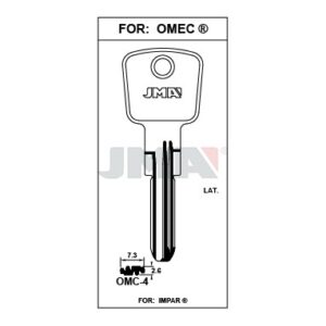 Ébauche de clé JMA OMC-4 – vue groupée