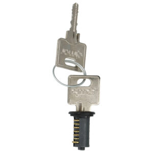 Barillet interchangeable Ojmar 1004.666 noir clés différentes avec 2 clés
