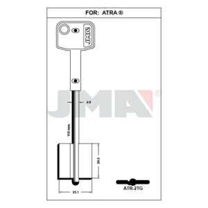 Ébauche de clé JMA ATR-2TG – vue groupée