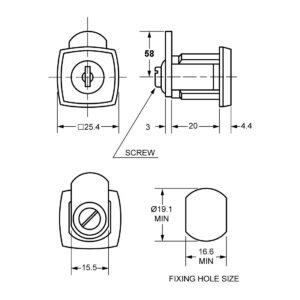 Euro-Locks 1445-6330858 - Dessin technique