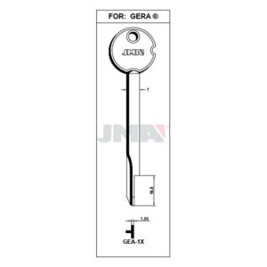 Ébauche de clé JMA GEA-1X – vue groupée