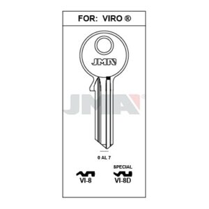 Ébauche de clé JMA VI-8D – vue groupée